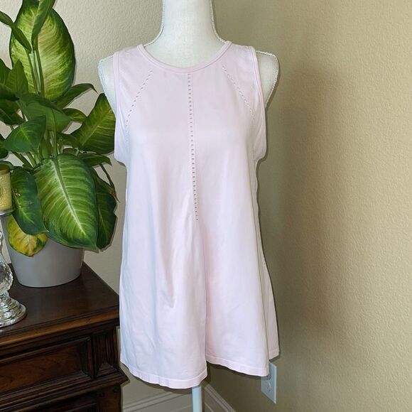 Athleta Foothill Split Back Tank Top Shirt Pale Pink Size Small - Picture 2 of 4